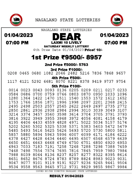 nagaland-lottery-result-01-04-2023-dear-laxmi-10-lively-saturday-today-7-pm