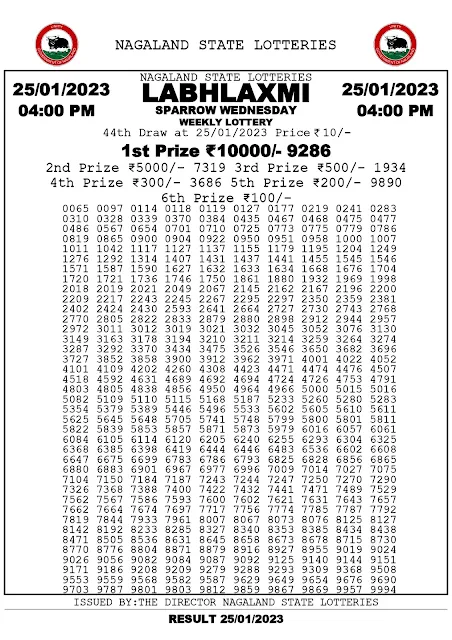 nagaland-lottery-result-25-01-2023-labhlaxmi-parrow-wednesday-today-4-pm