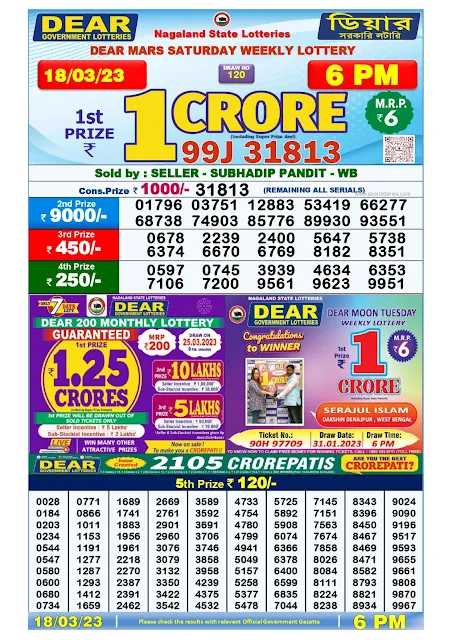 nagaland-lottery-result-18-03-2023-dear-mars-saturday-today-6-pm