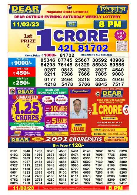 nagaland-lottery-result-11-03-2023-dear-ostrich-evening-saturday-today-8-pm