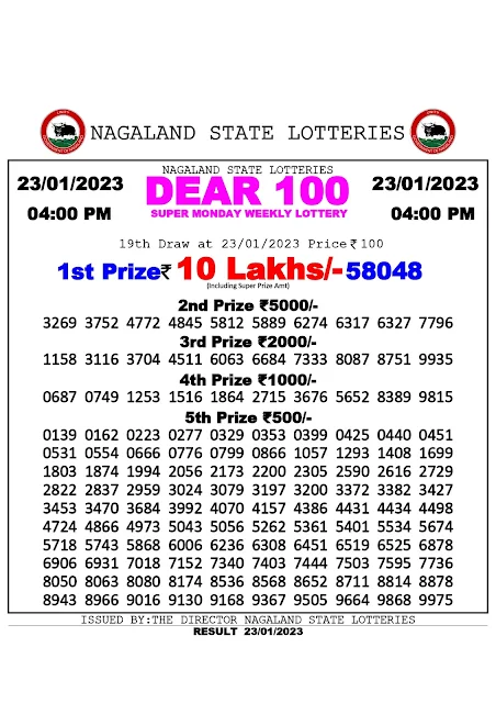 nagaland-lottery-result-23-01-2023-dear-100-super-monday-today-4-pm