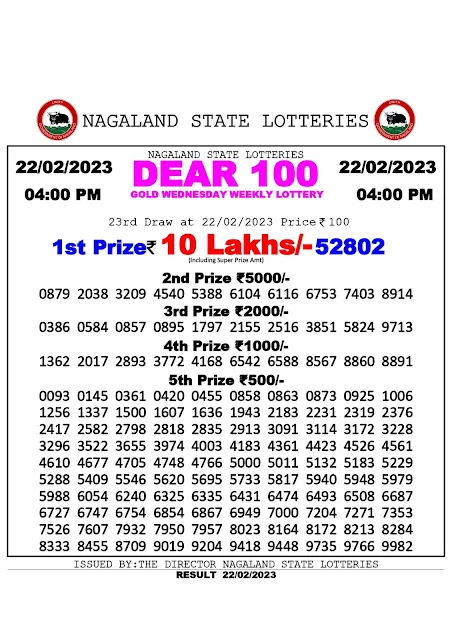 nagaland-lottery-result-22-02-2023-dear-100-gold-wednesday-today-4-pm