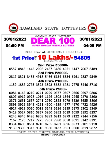 nagaland-lottery-result-30-01-2023-dear-100-super-monday-today-4-pm