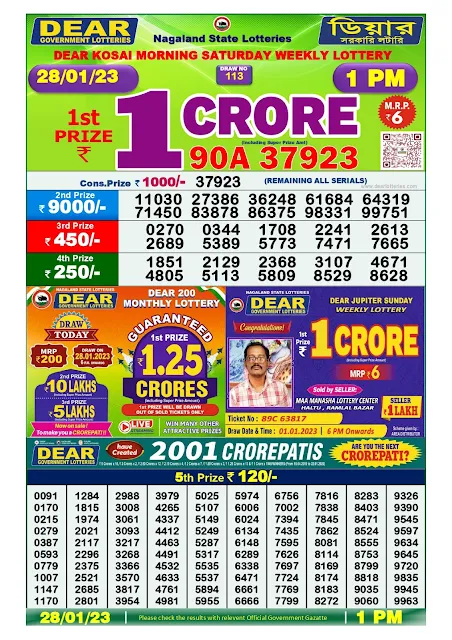 nagaland-lottery-result-28-01-2023-dear-kosai-morning-saturday-today-1-pm