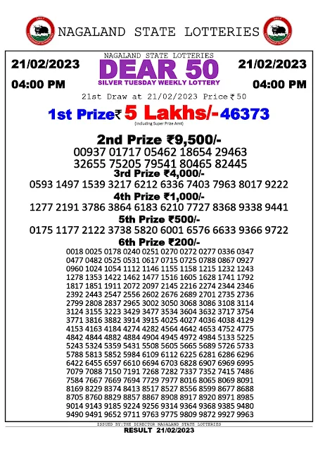 nagaland-lottery-result-21-02-2023-dear-50-silver-tuesday-today-4-pm