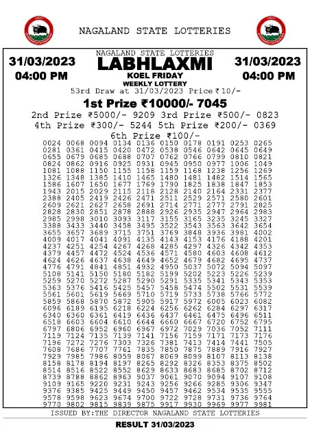 nagaland-lottery-result-31-03-2023-labhlaxmi-koel-friday-today-4-pm