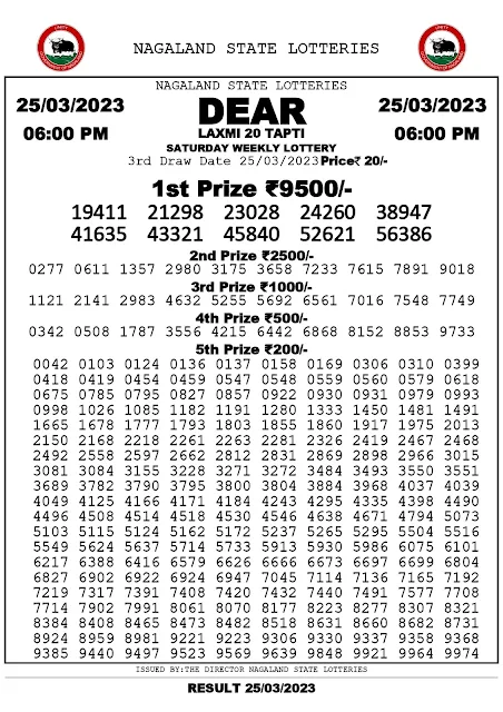 nagaland-lottery-result-25-03-2023-dear-laxmi-20-tapti-saturday-today-6-pm