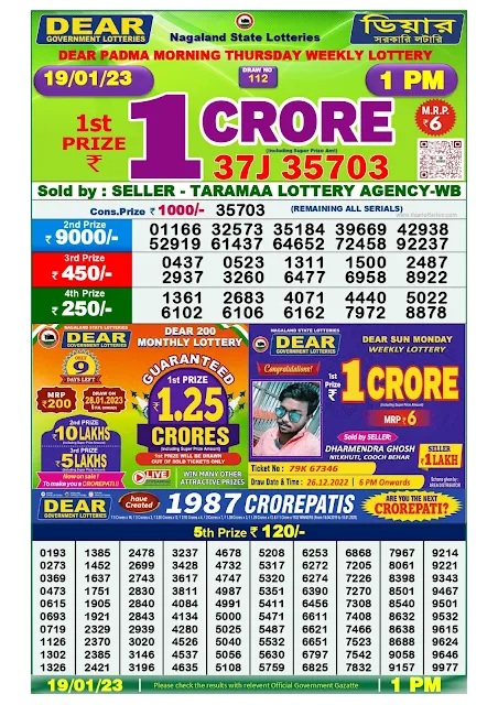 nagaland-lottery-result-19-01-2023-dear-padma-morning-thursday-today-1-pm