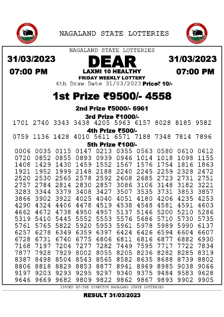 nagaland-lottery-result-31-03-2023-dear-laxmi-10-healthy-friday-today-7-pm