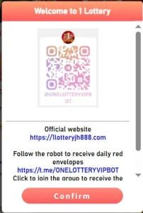 Welcome to B1 Lottery banner after successful login