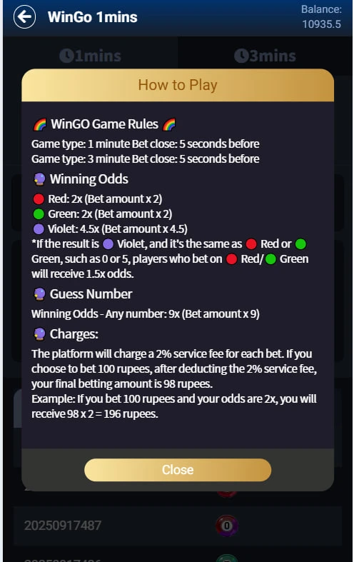 Wingo 1-minute variant - compulsivity risk
